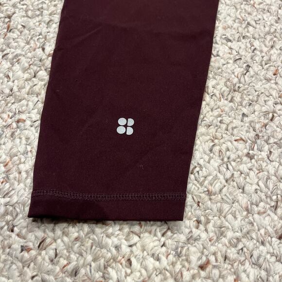 Sweaty Betty Power 7/8 Leggings Sz S Maroon Burgundy 24" Activewear Workout Hym - Picture 2 of 7